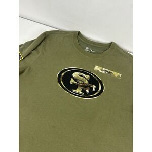 Nike San Francisco 49ers NFL Salute to Service Long Sleeve Shirt Large Olive